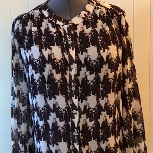 Banana republic abstract print blouse